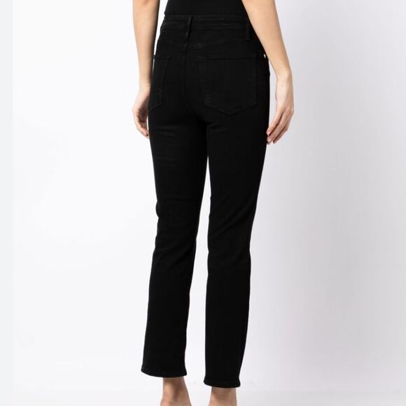 Frame Le Super High Jeans Straight Leg Exposed Zip Black Size 24 Rare - Picture 3 of 13